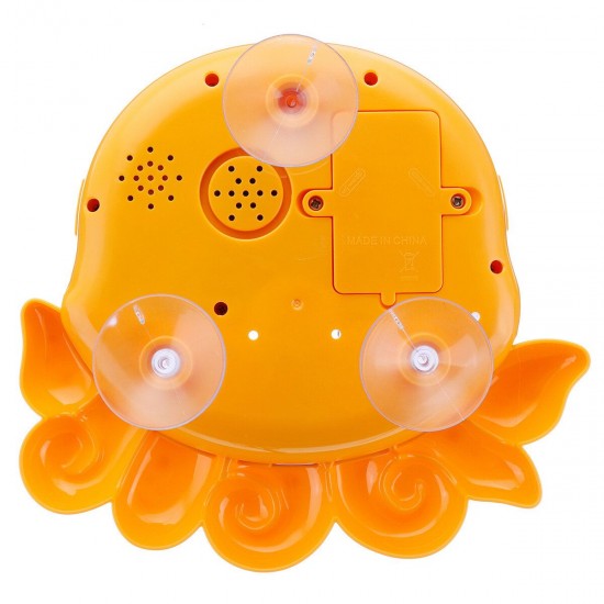 Bath Water Toys Baby Kids Sucker Octopus Carton MUSIC Automatic Bubble Play Fun