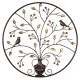 Birds Tree Iron Sculpture Ornament Home Room Wall Hanging Decorations