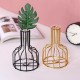 Black/Gold Nordic Style Iron Hydroponic Flower Lantern-shaped Vase Decoration Black/Gold Nordic Style Iron Hydroponic Flower Lantern-shaped Vase Decoration