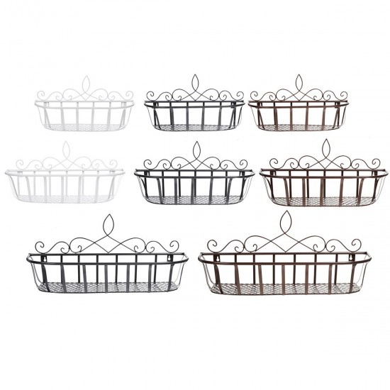 Black/White/Bronze S/M/L Iron Flower Pot Stand Small Pot Wall Holder Black/White/Bronze S/M/L Iron Flower Pot Stand Small Pot Wall Holder