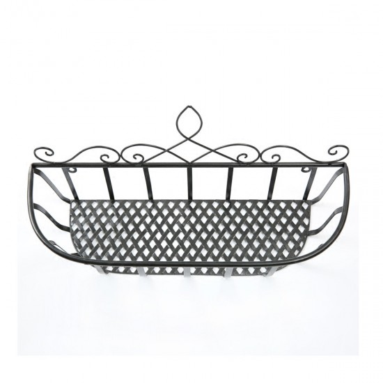 Black/White/Bronze S/M/L Iron Flower Pot Stand Small Pot Wall Holder