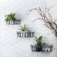 Black/White/Bronze S/M/L Iron Flower Pot Stand Small Pot Wall Holder