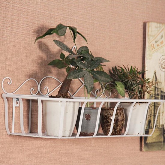 Black/White/Bronze S/M/L Iron Flower Pot Stand Small Pot Wall Holder Black/White/Bronze S/M/L Iron Flower Pot Stand Small Pot Wall Holder
