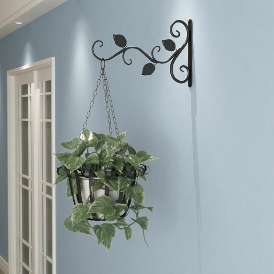 Black/White/Gold Wrought Iron Hanging Basket Wall Decor Hanging Flower Stand Black/White/Gold Wrought Iron Hanging Basket Wall Decor Hanging Flower Stand