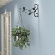 Black/White/Gold Wrought Iron Hanging Basket Wall Decor Hanging Flower Stand Black/White/Gold Wrought Iron Hanging Basket Wall Decor Hanging Flower Stand
