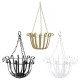 Black/White/Gold Wrought Iron Hanging Basket Wall Decor Hanging Flower Stand Black/White/Gold Wrought Iron Hanging Basket Wall Decor Hanging Flower Stand