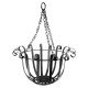 Black/White/Gold Wrought Iron Hanging Basket Wall Decor Hanging Flower Stand