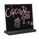 Blackboard Double Side Rustic Sign Message Board Cafe School with Base Stands Blackboard Double Side Rustic Sign Message Board Cafe School with Base Stands