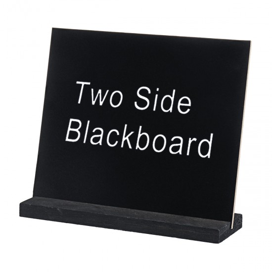 Blackboard Double Side Rustic Sign Message Board Cafe School with Base Stands