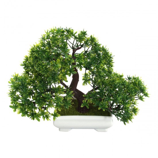 Bonsai Tree with Pot Artificial Plant Decoration for Home Office Desk 18cm