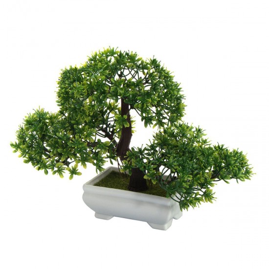 Bonsai Tree with Pot Artificial Plant Decoration for Home Office Desk 18cm