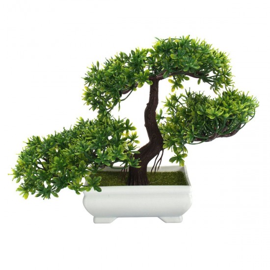 Bonsai Tree with Pot Artificial Plant Decoration for Home Office Desk 18cm