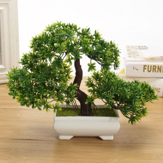 Bonsai Tree with Pot Artificial Plant Decoration for Home Office Desk 18cm