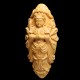 Boxwood Wood Carving Kwan-yin Statue Bodhisattva Sculpture Pendant