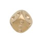 Brass Solid Copper Dice Gold Color Mahjong Dice for Game Gife Party
