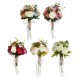 Bride Holding Rose Artificial Silk Flowers Floral Wedding Bouquet Romantic Decor Supplies Bride Holding Rose Artificial Silk Flowers Floral Wedding Bouquet Romantic Decor Supplies