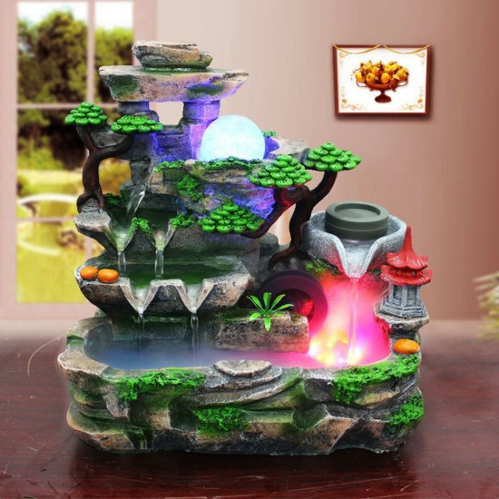 Calming Fountain Water Feature Ornament Home Decor Relaxing Soothing Indoor Calming Fountain Water Feature Ornament Home Decor Relaxing Soothing Indoor