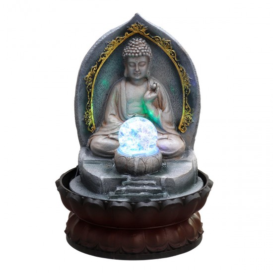 Carved Resin B uddha Running Water Statue Fountain Feature Outdoor Decorations