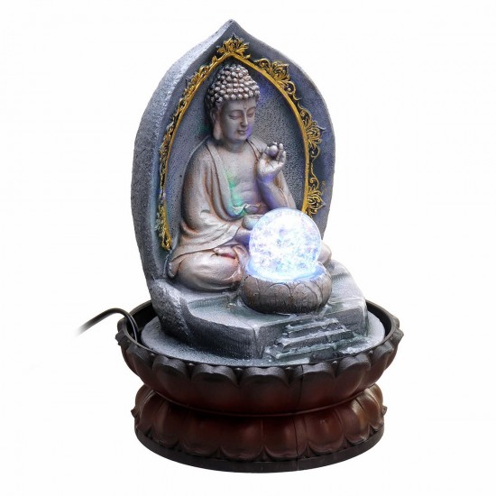 Carved Resin B uddha Running Water Statue Fountain Feature Outdoor Decorations