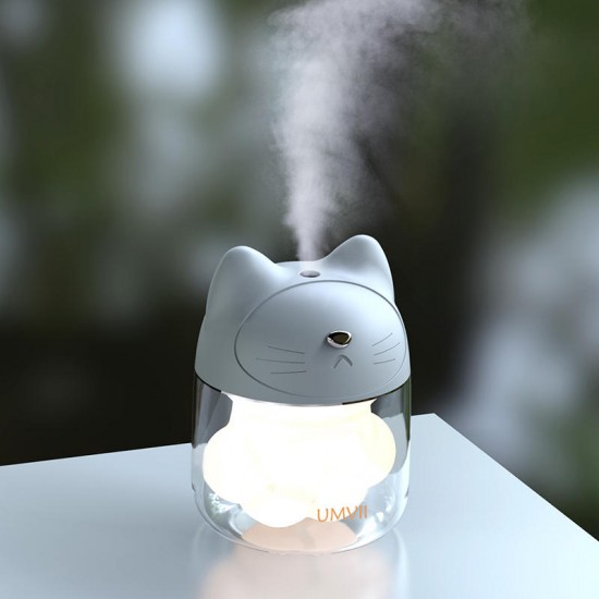 Cat Claw Humidifier Mini USB Personal Small Humidifier With 150ml Water Tank 7-Color Night Light Cool Mist Humidifier No Noise Auto Shut-Off Protection