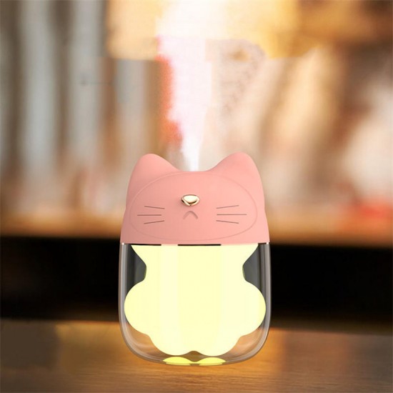 Cat Claw Humidifier Mini USB Personal Small Humidifier With 150ml Water Tank 7-Color Night Light Cool Mist Humidifier No Noise Auto Shut-Off Protection