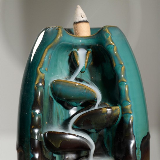 Ceramic Backflow Incense Burner Censer Holder Smell Aromatic Furnace Home Decor Ceramic Backflow Incense Burner Censer Holder Smell Aromatic Furnace Home Decor