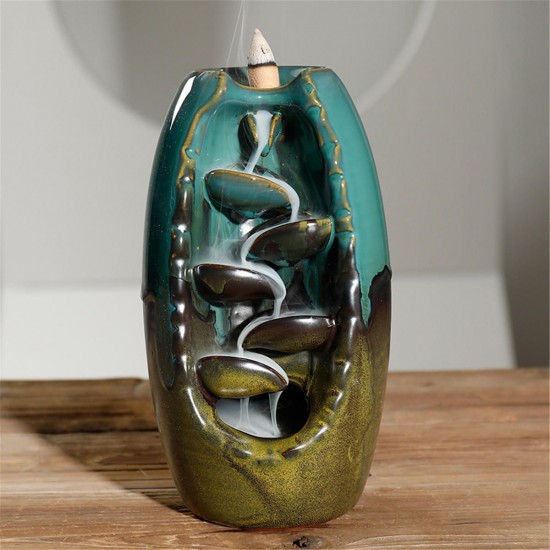 Ceramic Backflow Incense Burner Censer Holder Smell Aromatic Furnace Home Decor Ceramic Backflow Incense Burner Censer Holder Smell Aromatic Furnace Home Decor