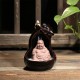 Ceramic Backflow Incense Burner with Light Sandalwood Cone Yoga Aromatherapy Gifts Home Decor