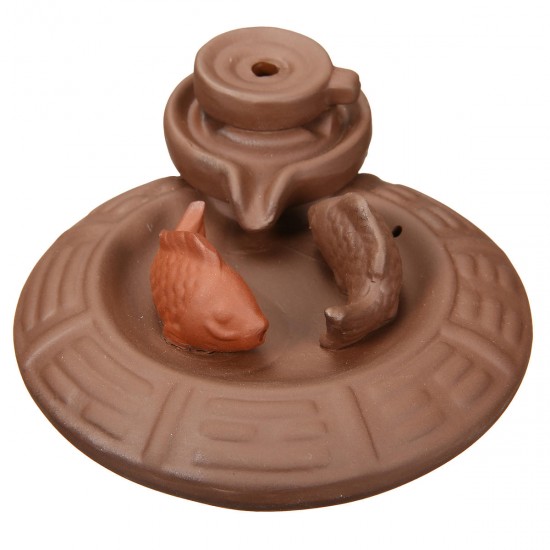 Ceramic Backflow Incense Cone Burner Incense Stick Coil Holder Fragrant Censer Decor