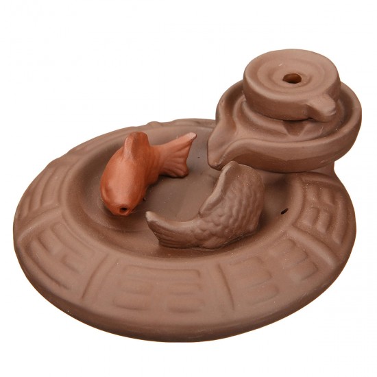 Ceramic Backflow Incense Cone Burner Incense Stick Coil Holder Fragrant Censer Decor