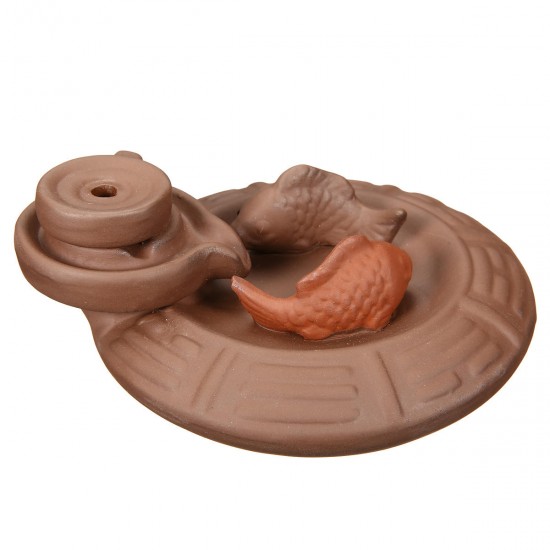 Ceramic Backflow Incense Cone Burner Incense Stick Coil Holder Fragrant Censer Decor