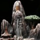 Ceramic Backflow Incense Cone Burner Incense Stick Holder Rockery Mountain Tower Cloud Water Stream Fragrant Censer Decor