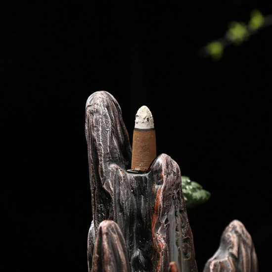 Ceramic Backflow Incense Cone Burner Incense Stick Holder Rockery Mountain Tower Cloud Water Stream Fragrant Censer Decor Ceramic Backflow Incense Cone Burner Incense Stick Holder Rockery Mountain Tower Cloud Water Stream Fragrant Censer Decor