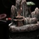 Ceramic Backflow Incense Cone Burner Incense Stick Holder Rockery Mountain Tower Cloud Water Stream Fragrant Censer Decor