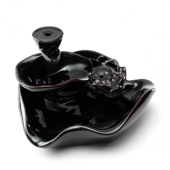 Ceramic Glaze Backflow Smoke Incense Burner Censer Holder Buddhism Style Home Decor