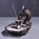 Ceramic Glaze Dragon Censer Backflow Incense Burner Waterfall Smoke Cone Sticks Holder