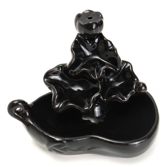 Ceramic Incense Cone Burner Smoke Backflow Tower Holder Home Censer Decor Ceramic Incense Cone Burner Smoke Backflow Tower Holder Home Censer Decor