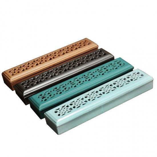 Ceramic Incense Stick Holder Burning Joss Incense Box Burner Ash Catcher Storage Ceramic Incense Stick Holder Burning Joss Incense Box Burner Ash Catcher Storage