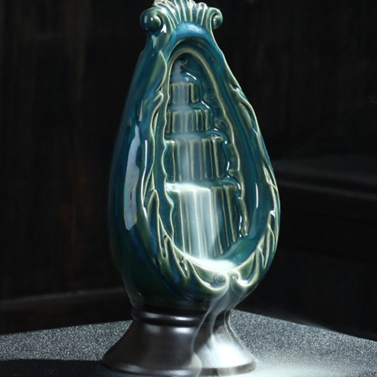 Ceramic Mountain Waterfall Smoke Backflow Incense Burner Holder Home Decorations Ceramic Mountain Waterfall Smoke Backflow Incense Burner Holder Home Decorations