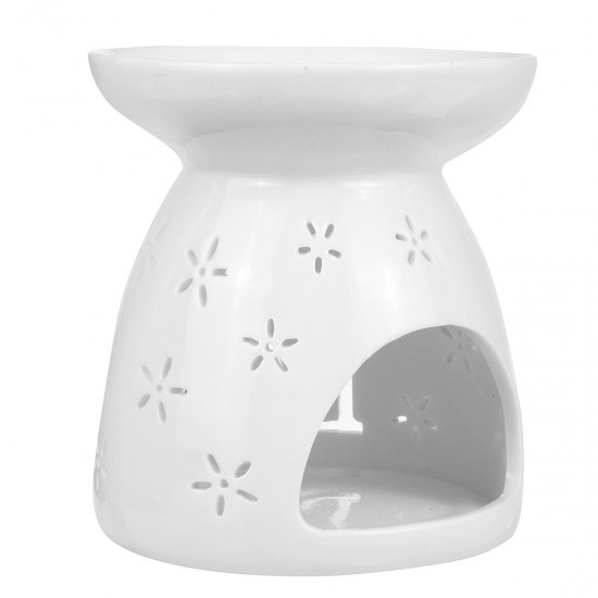 Ceramic Oil Burner Hollow Wax Melt Burner Aromatherapy Tea Light Candle Holder Ceramic Oil Burner Hollow Wax Melt Burner Aromatherapy Tea Light Candle Holder