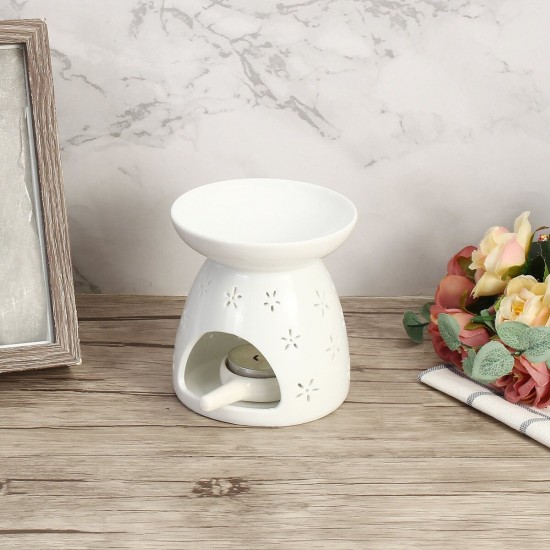 Ceramic Oil Burner Hollow Wax Melt Burner Aromatherapy Tea Light Candle Holder Ceramic Oil Burner Hollow Wax Melt Burner Aromatherapy Tea Light Candle Holder
