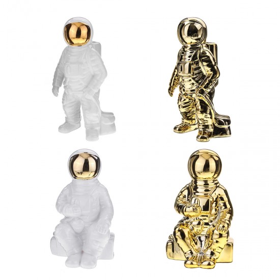 Ceramic Space Man Sculpture Astronaut Cosmonaut Vase Ornament Statue Money Pot Ceramic Space Man Sculpture Astronaut Cosmonaut Vase Ornament Statue Money Pot