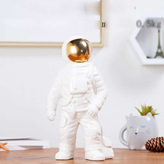 Ceramic Space Man Sculpture Astronaut Cosmonaut Vase Ornament Statue Money Pot Ceramic Space Man Sculpture Astronaut Cosmonaut Vase Ornament Statue Money Pot