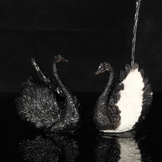 Chinese Tea Pet Color Change Resin Black Swan Tea Play Tray Ornaments Animal