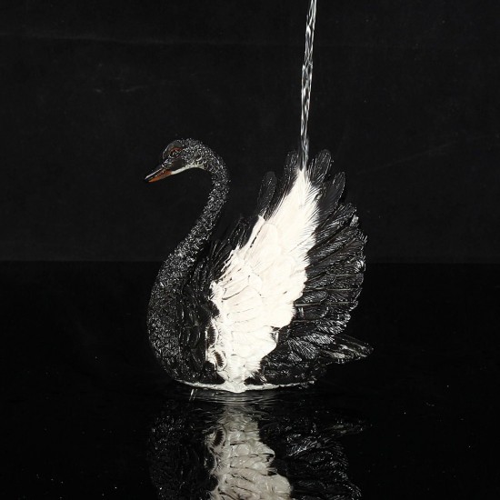 Chinese Tea Pet Color Change Resin Black Swan Tea Play Tray Ornaments Animal