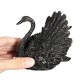 Chinese Tea Pet Color Change Resin Black Swan Tea Play Tray Ornaments Animal