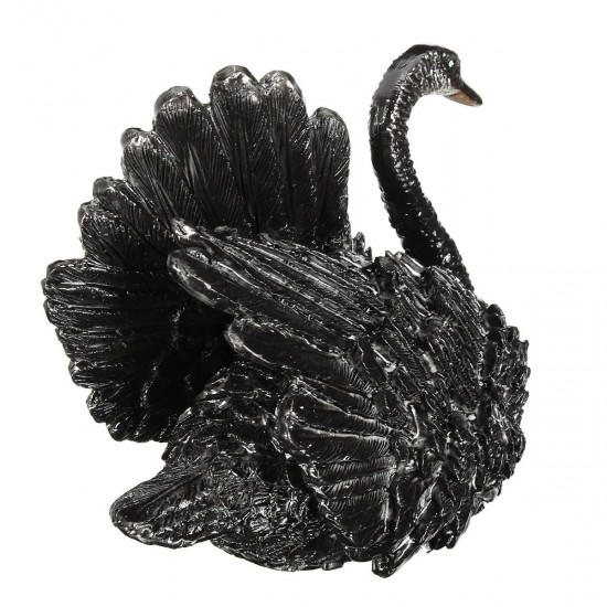 Chinese Tea Pet Color Change Resin Black Swan Tea Play Tray Ornaments Animal