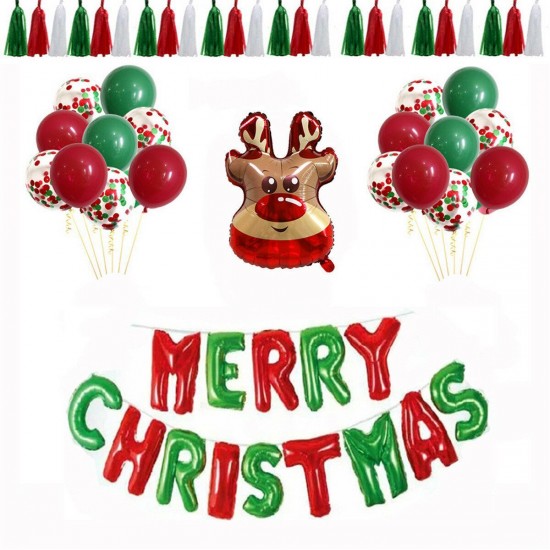 Christmas Balloons Colorful Christmas Decoration Latex Balloons Party Supplies