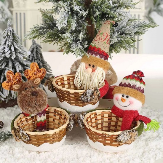Christmas Decoration Candy Basket Desktop Ornaments Children Candy Basket Decoration Candy Box