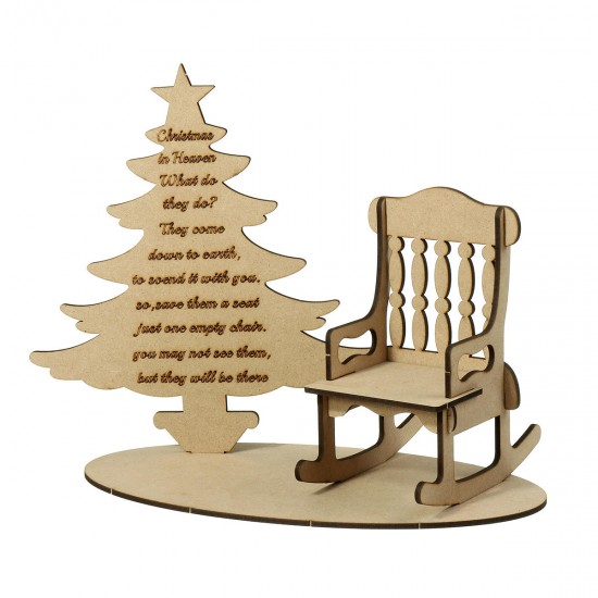Christmas In Heaven DIY Wooden Remembrance Loved One Tree Decorations Craft